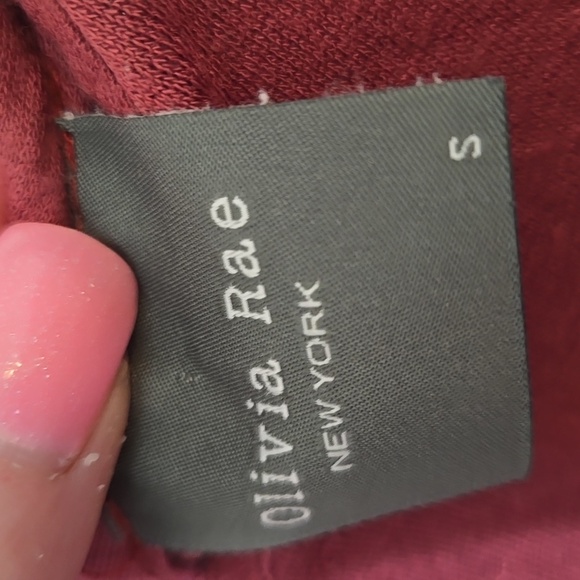 Olivia RAE MAROON BURGUNDY WOMENS SMALL BABYDOLL DRESS PREOWNED - Picture 2 of 3